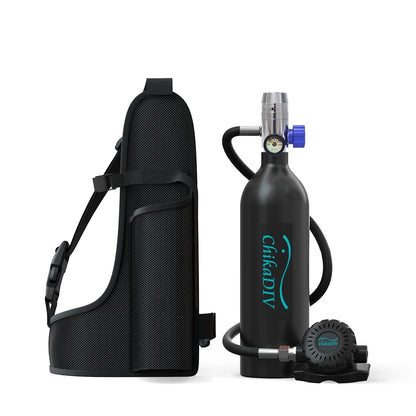 ChikaDiv 1L Mini Scuba Tank Scuba Diving Tank With Regulator Diving Equipment