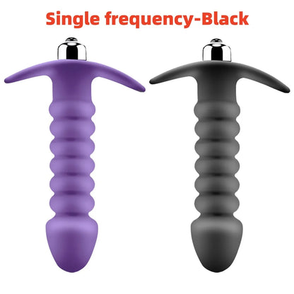Adult Products Vibrating Silicone Anal Toys 2 in 1 Butt Plug Trainer for Women Men Soft Silicone Massager Anal Plug Vibrator
