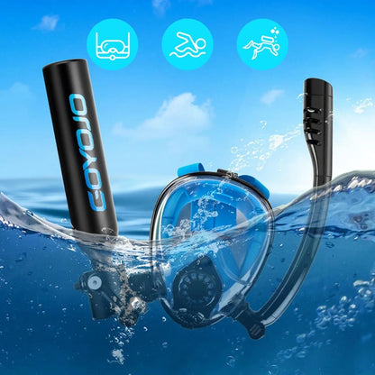 GOYOJO 0.5L Mini Scuba Tank Full-Face Snorkel Mask Combo High Aluminium 5-8 Min Diving Underwater Breathing Oxygen Air Supply