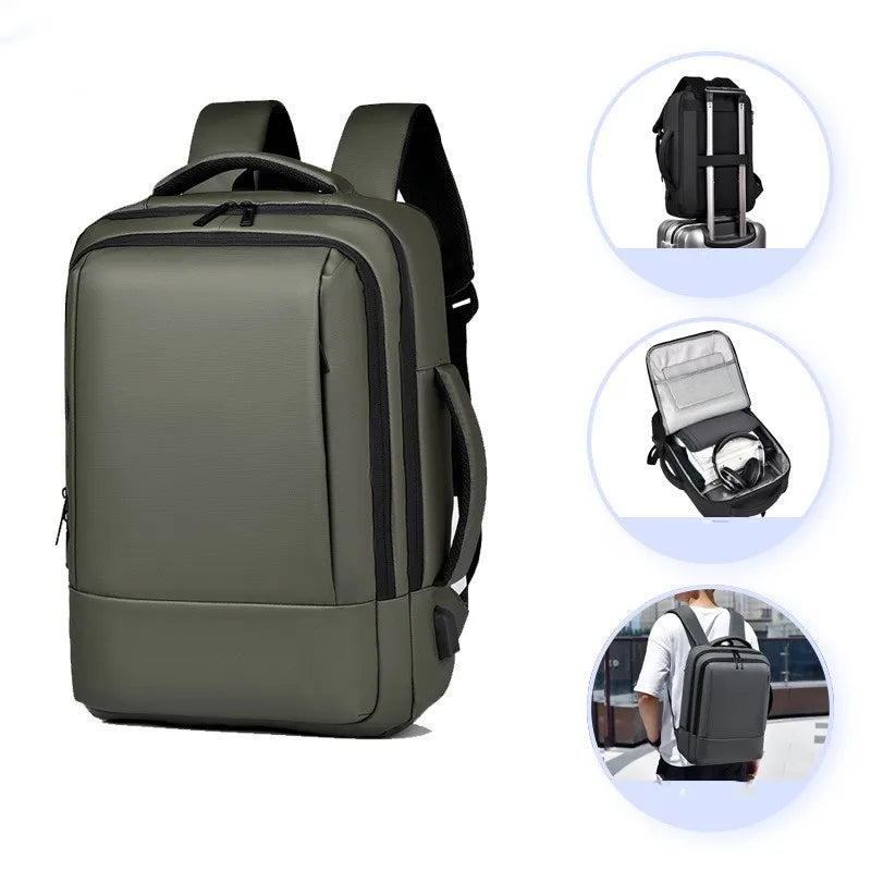 High Quality New Expandable Computer Backpack Large Capacity Travel Backpack for Mens Business Bag 17.3inch Backpack for Men