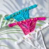 Customized Ladies Letter Thong Sexy High Quality Love Letter Eyelash Lace Panty Flower Women's Panties Lingerie