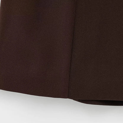 ZATRHMBM women's spring and summer 2025 new fashion mini skirt retro high waist solid color female skirt