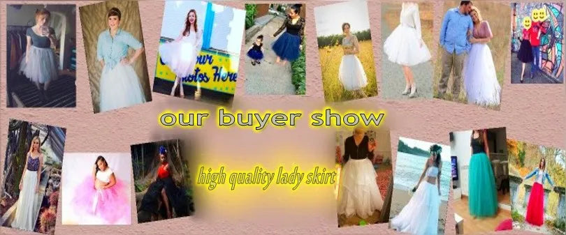 Yellow Extra Puffy Women Skirt Elastic Waist Tiered Long Skirt Girls Birthday Party Formal Wear High Waist  Custom Color Size