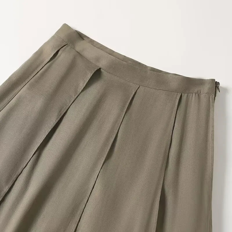 KAR&OT ZA Women's Clothing 2025 Summer New Style Drape Irregular Skirt Half-length Skirt 5226588