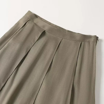 KAR&OT ZA Women's Clothing 2025 Summer New Style Drape Irregular Skirt Half-length Skirt 5226588
