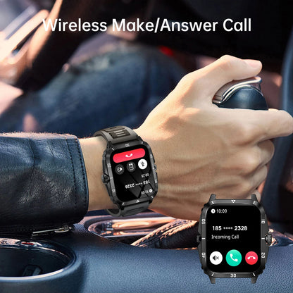 SENBONO KT71 Outdoor Smart Watch Men 1.96''HD Screen Answer Call Sport Heart Rate Big Battery 3ATM Waterproof Watches Smartwatch