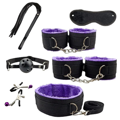 Adult Products Exotic Accessories Sex Toys Handcuffs Nipple Clamps Whip Gag Bdsm Collar Bondage Set Adult Game Sex Toys for Men