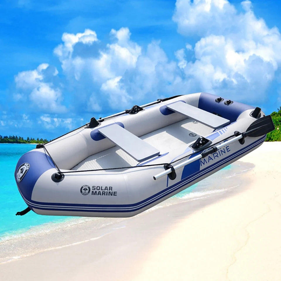 Solarmarine 260cm 0.7mm PVC Inflatable Boat for 3 People 3-person Air Mat Floor Rowing Boat