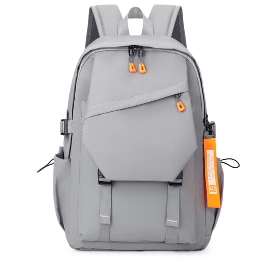 Schoolbag Solid Color Korean Style Student Backpack Men's Large Capacity Versatile Casual Backpack Wholesale 8822