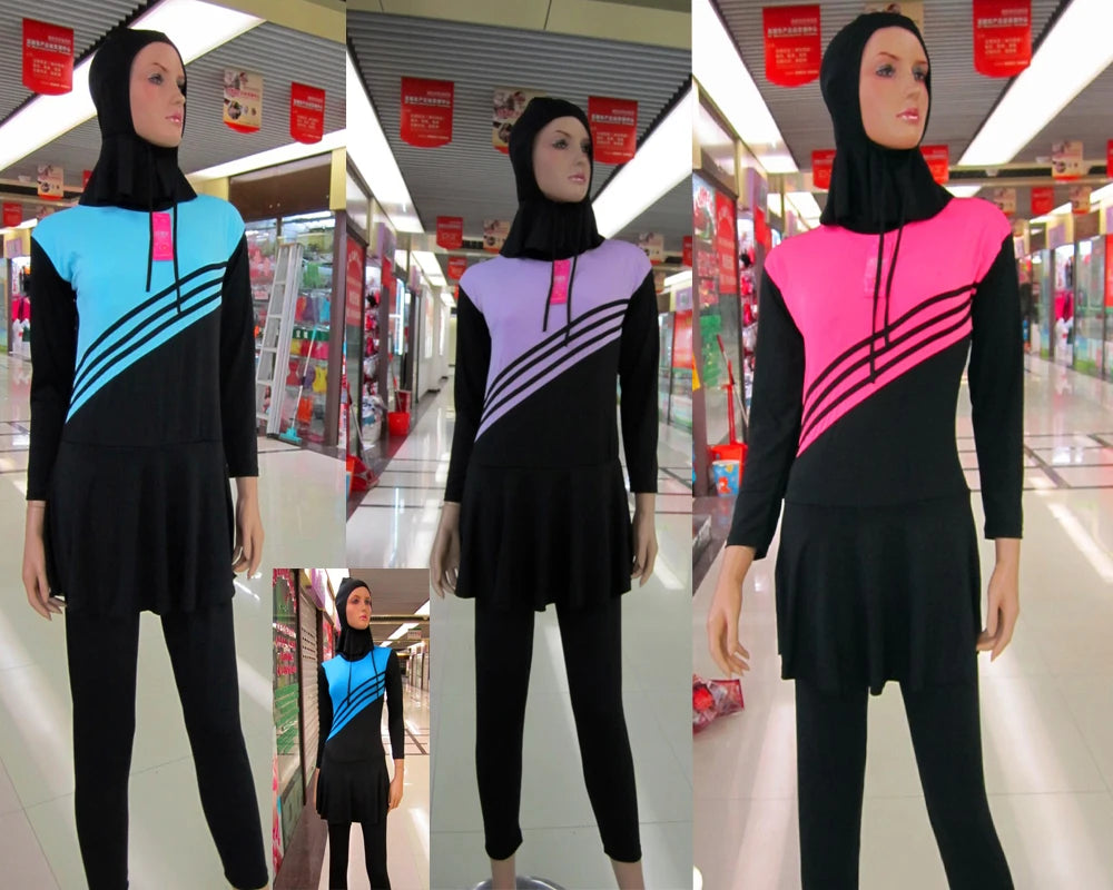 Adult Swim Wear Beachwear Full Piece Swimsuit Women Islamic Swimwear Children Swimsuit