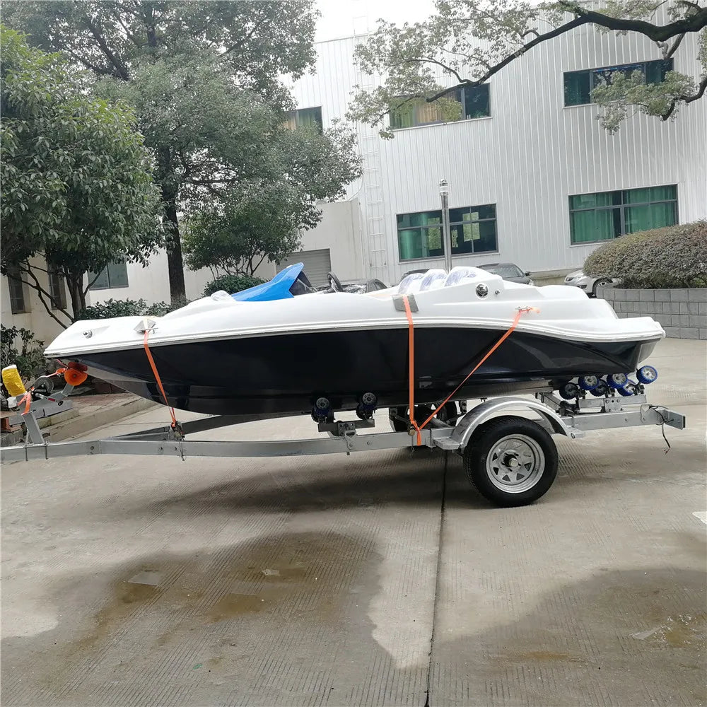 2 Passengers Open Fishing Boat Factory Directly Fiberglass Outboard Motor Jet Boat