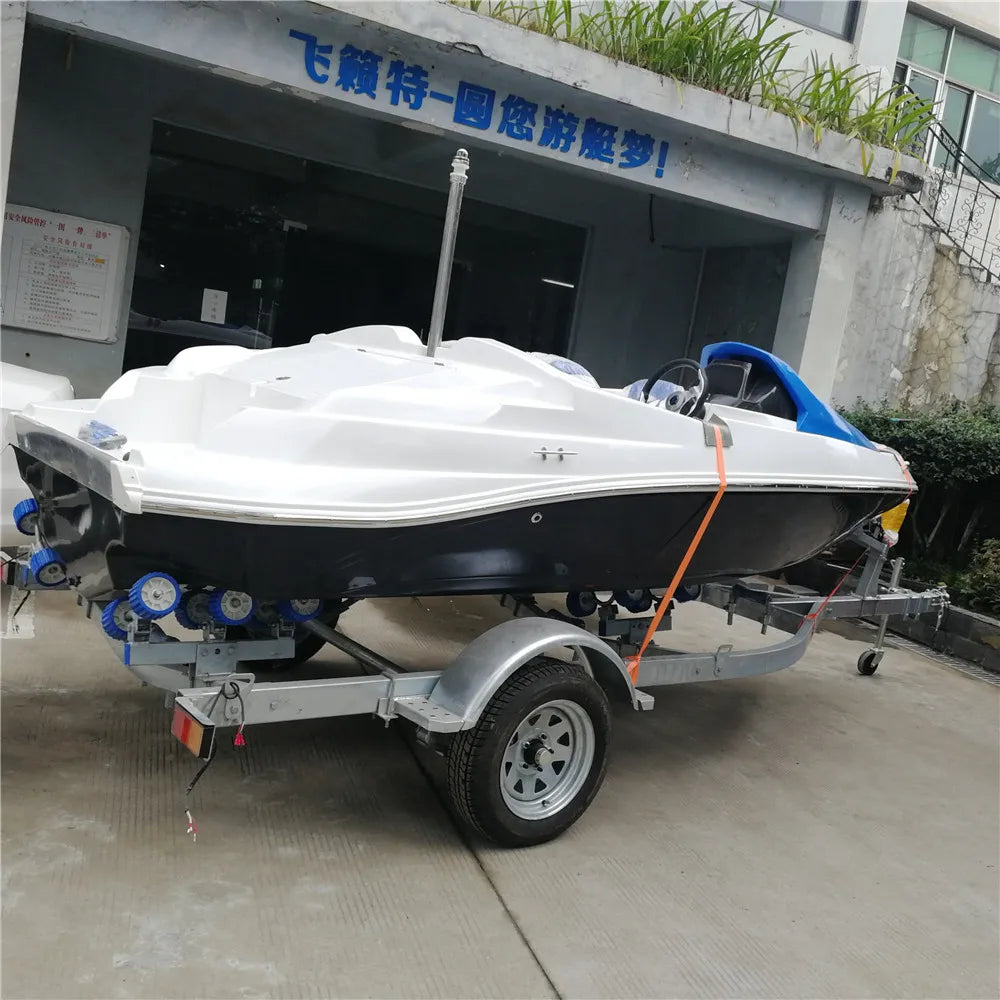 2 Passengers Open Fishing Boat Factory Directly Fiberglass Outboard Motor Jet Boat