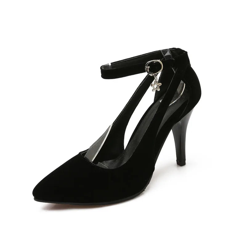 Shoes Woman 2017 New Arrival Wedding ladies high heel shoes Fashion Sweet Dress pointed toe Women Shoes Pumps Big size 28-54 E-1