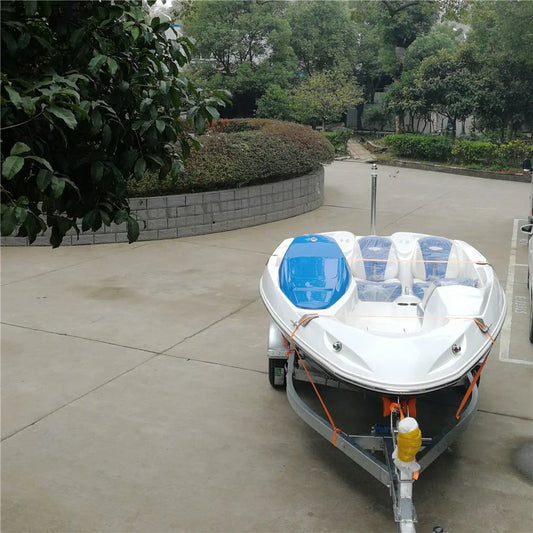 2 Passengers Open Fishing Boat Factory Directly Fiberglass Outboard Motor Jet Boat