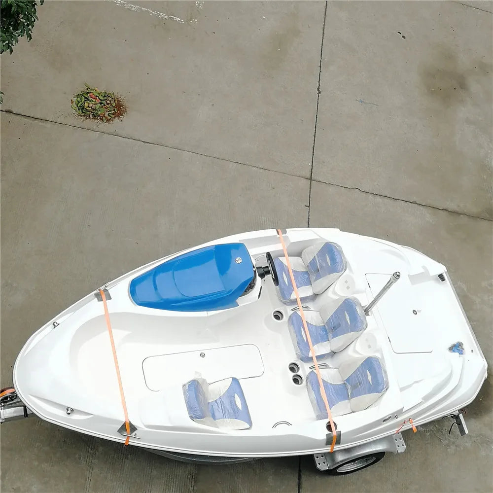 2 Passengers Open Fishing Boat Factory Directly Fiberglass Outboard Motor Jet Boat