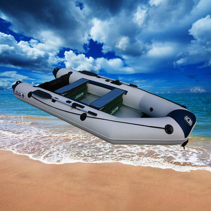 Custom logo Solar Marine 4 Person PVC Inflatable Aluminum Floor Flood Rescue Boat for Sell