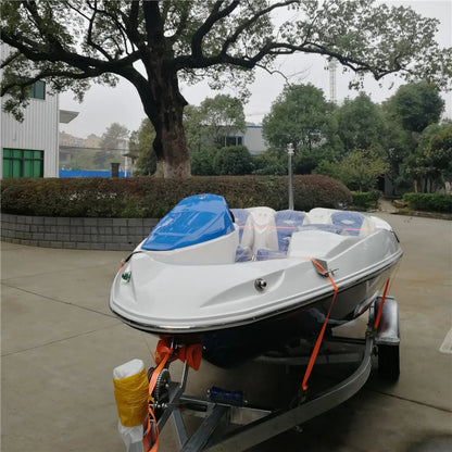 2 Passengers Open Fishing Boat Factory Directly Fiberglass Outboard Motor Jet Boat