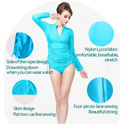 SBART Wetsuit Women UV Protection Long Sleeve Top Wet Suit Surf Swimsuit Rashguard Shirt Surfing Swimsuits Snorkeling swimwear