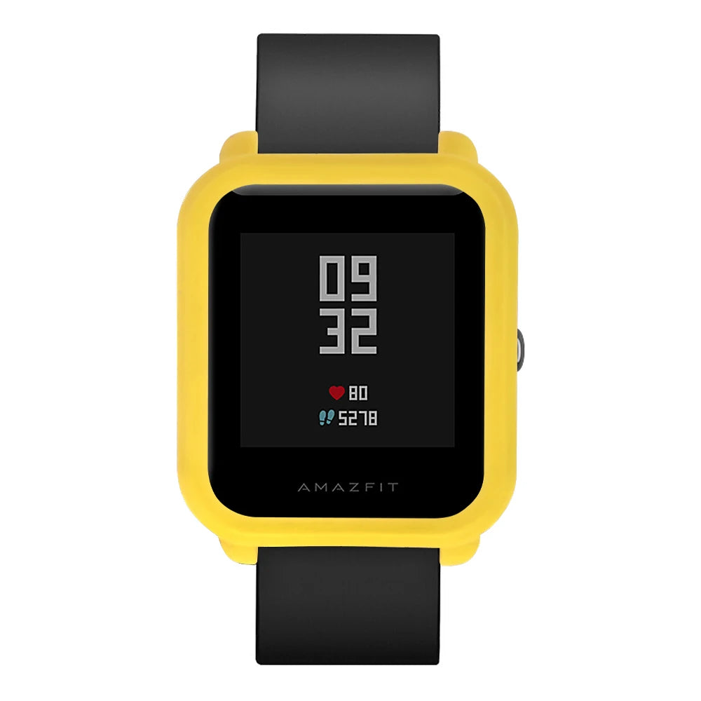 FIFATA Colorful Protective Silicone Soft Case For Huami Amazfit Bip Youth Watch Camouflage Soft TPU Case For Amazfit Watch cases
