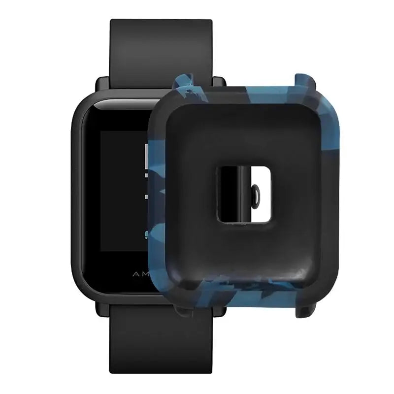 FIFATA Colorful Protective Silicone Soft Case For Huami Amazfit Bip Youth Watch Camouflage Soft TPU Case For Amazfit Watch cases