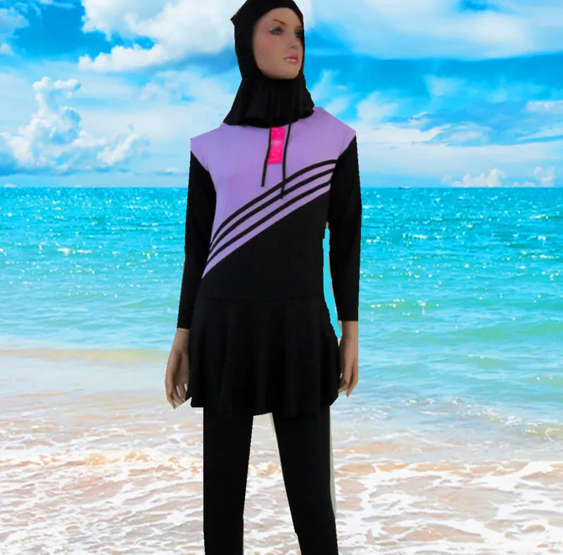Adult Swim Wear Beachwear Full Piece Swimsuit Women Islamic Swimwear Children Swimsuit