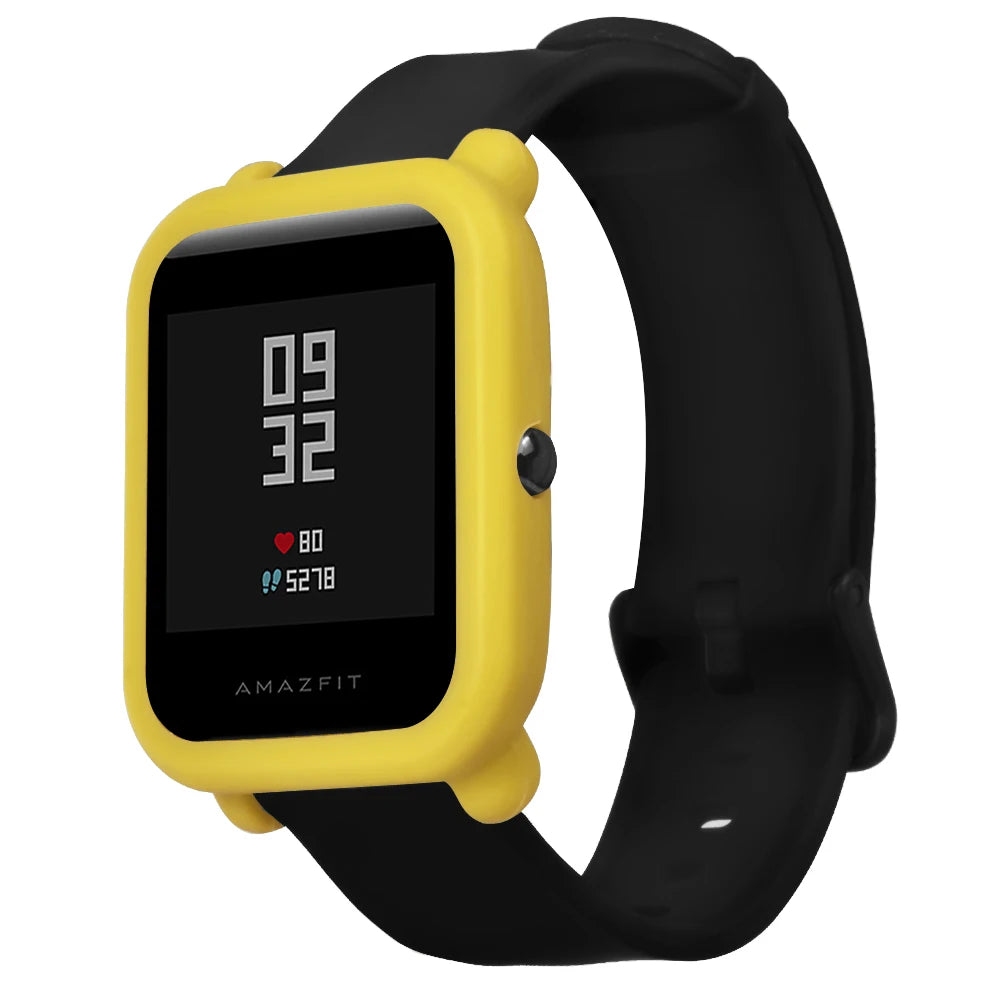 FIFATA Colorful Protective Silicone Soft Case For Huami Amazfit Bip Youth Watch Camouflage Soft TPU Case For Amazfit Watch cases