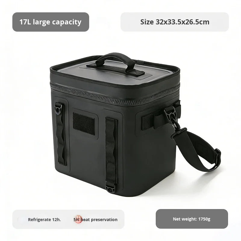 Cross-Border Portable TPU Insulated 17L Waterproof Backpack Camping Outdoor Picnic Ice Bag Fishing Fresh-Keeping Quick Cooling