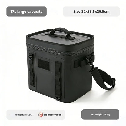 Cross-Border Portable TPU Insulated 17L Waterproof Backpack Camping Outdoor Picnic Ice Bag Fishing Fresh-Keeping Quick Cooling