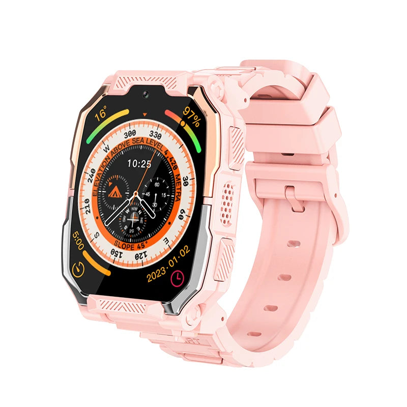 Gps Nero Bambini Intelligente Silicone Smart Personalizzato Logo Telefono Smartwatch Da Polso Intelligente 4G Orologio