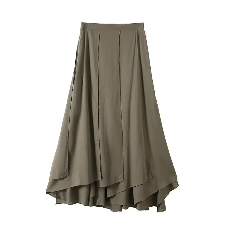 KAR&OT ZA Women's Clothing 2025 Summer New Style Drape Irregular Skirt Half-length Skirt 5226588