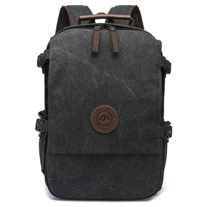 Durable Vintage Custom logo Canvas Laptop Backpack Bag Men Women Rucksack Bookbags School Backpack