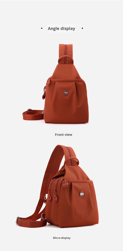 Mini Waterproof Anti-theft Women's Chest Bag 2025 New Simple Versatile Fashion Oxford Cloth Casual Small Mini Women's Backpack