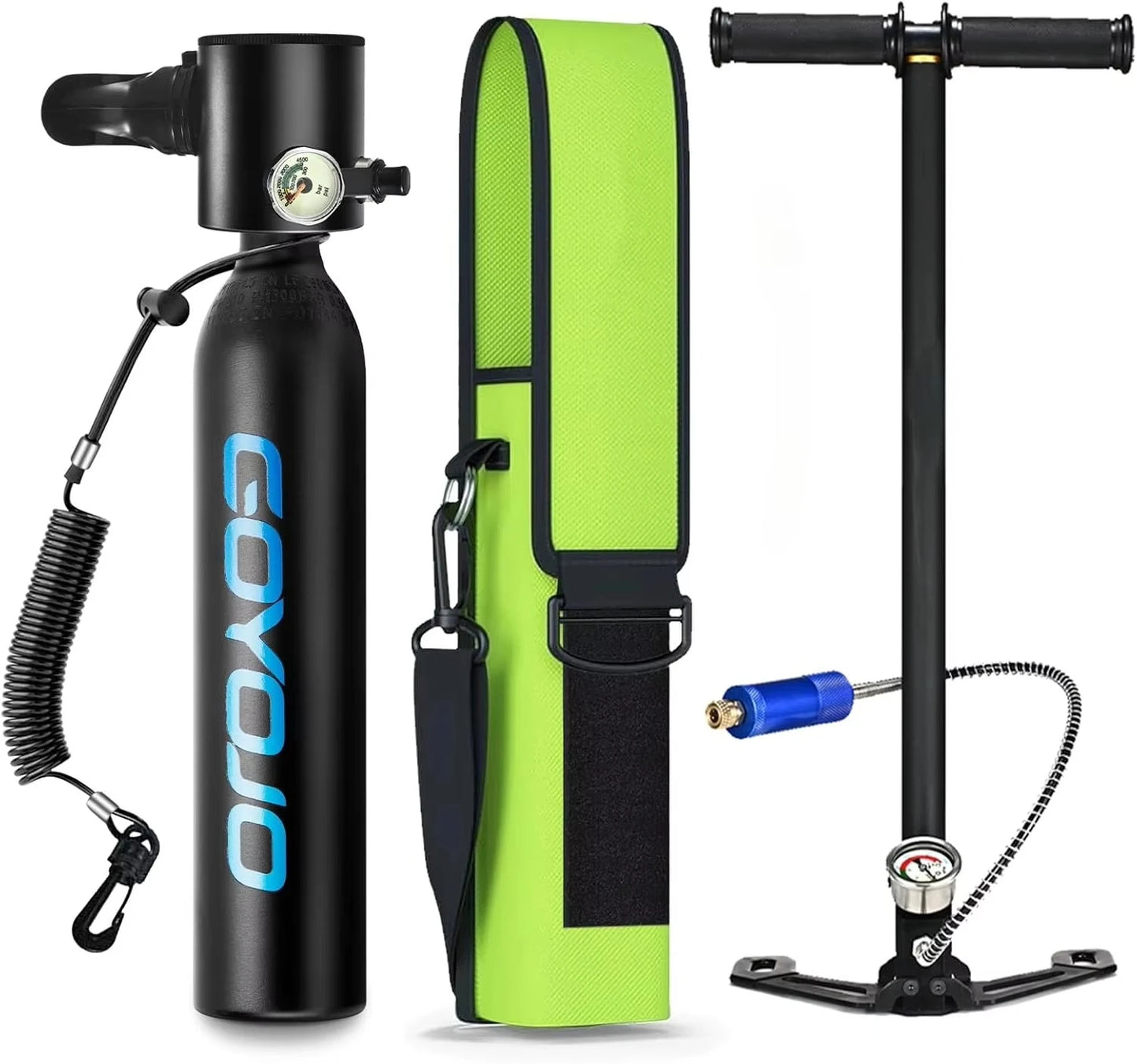 GOYOJO Scuba Tank  6-10 Minutes Portable Lungs Air Buddy 0.5L Mini Diving Equipment Underwater Breath System Cylinder Oxygen