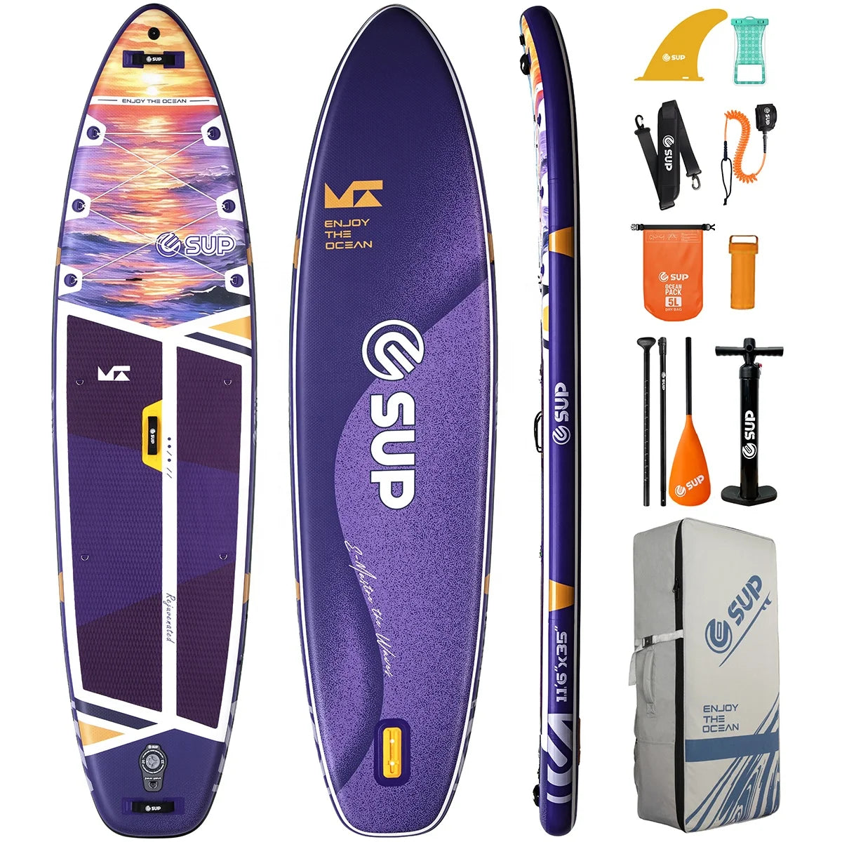 11ft 6in extra Wide  Easy to Carry  Inflatable Paddleboard  USA  Warehouse Drop Ship  sup Water Play Surfing