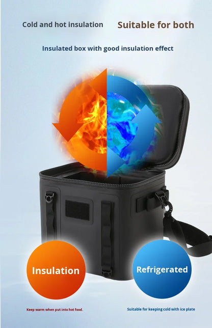 Cross-Border Portable TPU Insulated 17L Waterproof Backpack Camping Outdoor Picnic Ice Bag Fishing Fresh-Keeping Quick Cooling