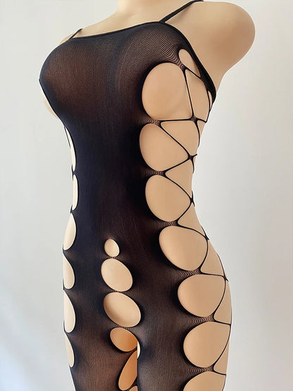 Sexy Lingerie Open Crotch Transparent Mesh Fish Net Full Body Stocking Crotchless Sexy Bodystocking