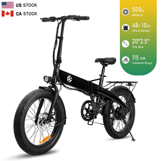 WindChaser 48V Lithium Battery Electric Bike HighCarbon Steel Bicycle with Geared Assist for Long Rang Adult Bike Foldable Ebike