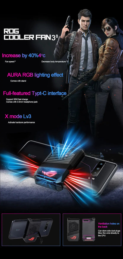 Global ROM Asus ROG Phone 3 5G Gaming Phone Snapdragon 865/865 Plus 6.59 Inch 144HZ Refresh Rate AMOLED 6000mAh 64MP Camera NFC