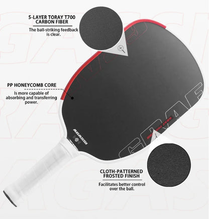Agassi GEN4 Core Hot Pressed Integrated Matte Finish Pickleball Paddle  Lightweight 14-16mm Thickness for Advance