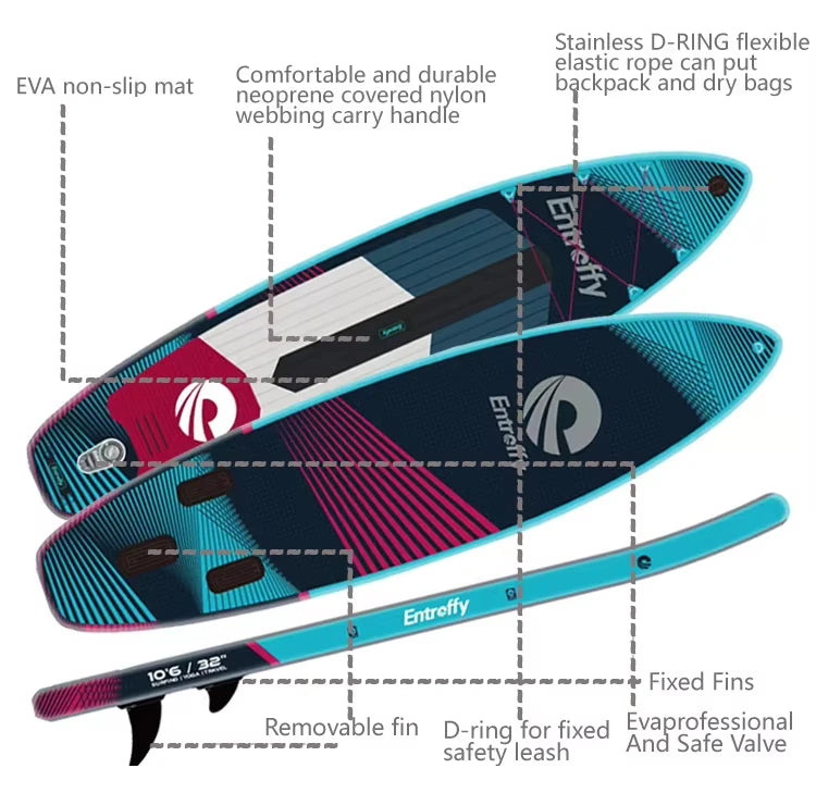 2024 Customized 11'6''*35''*6'' Standup Paddle Board Inflatable SUP Isup Kayak Seat Board Aluminum Alloy Oar Unisex Kayak Board