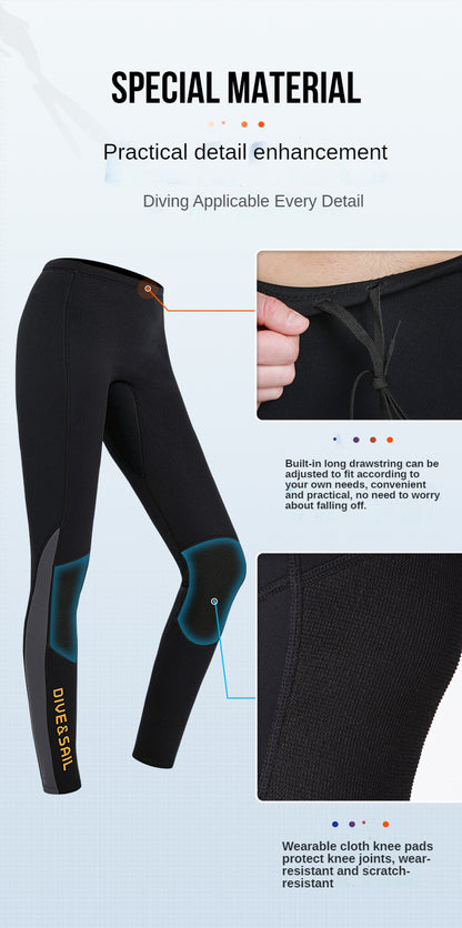 Wetsuit 3MM Neoprene Men Long Sleeve Split Wetsuit Warm Jacket Pants Plus Size Women Swimsuit Scuba Diving Snorkeling Surf Suit