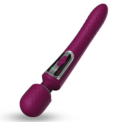 Powerful LCD Heating USB Charging AV Wand Vibration Adult Products Actress Popular Telescopic Wands Vibrator in Japan