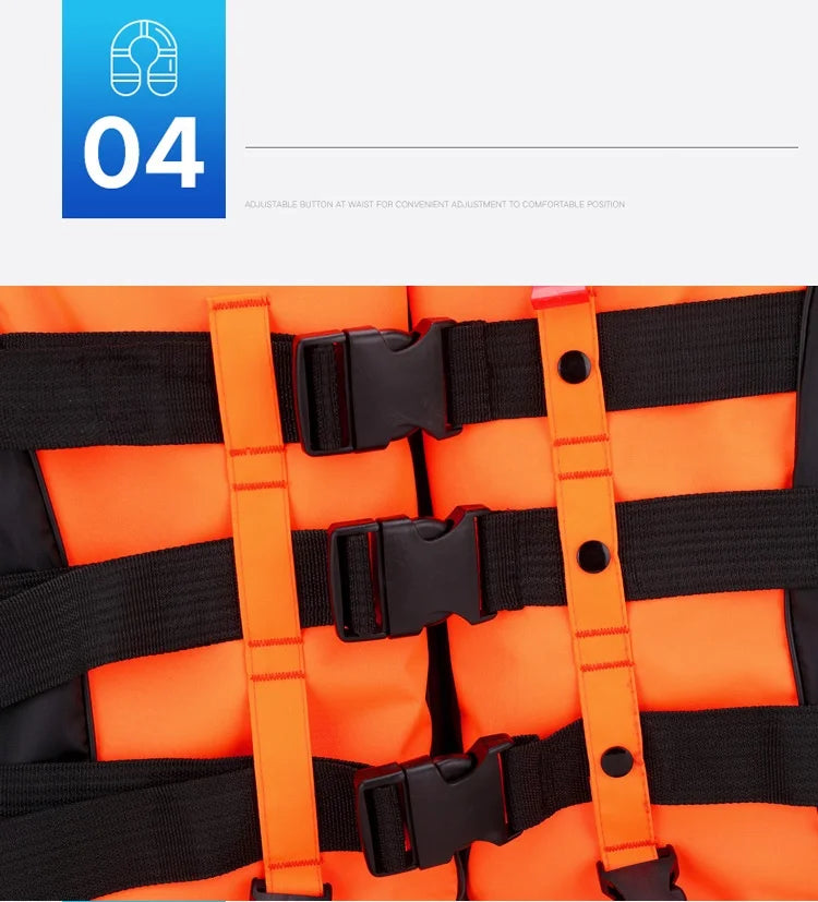 Life Jacket Ski Motorboats Wakeboard Raft Rescue Boat Vest Swimming Fishing Drift Clothing for Adult Children