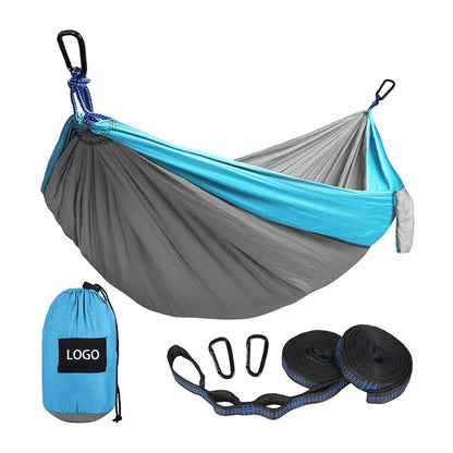High Quality Nylon Camping Hiking Backpacking Travel Single & Double Parachute Camping Hammock 200kg Weight Capacity All Seasons