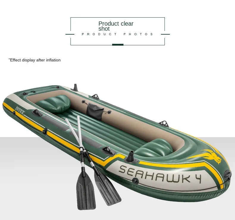 Quality Thickened Portable Large Outdoor Travel Camping Fishing Boat Steamboat Speedboat Travel 1-2  Inflatable Rubber Boat