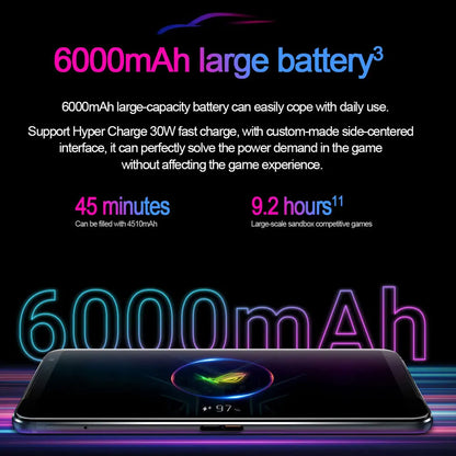 Global ROM Asus ROG Phone 3 5G Gaming Phone Snapdragon 865/865 Plus 6.59 Inch 144HZ Refresh Rate AMOLED 6000mAh 64MP Camera NFC