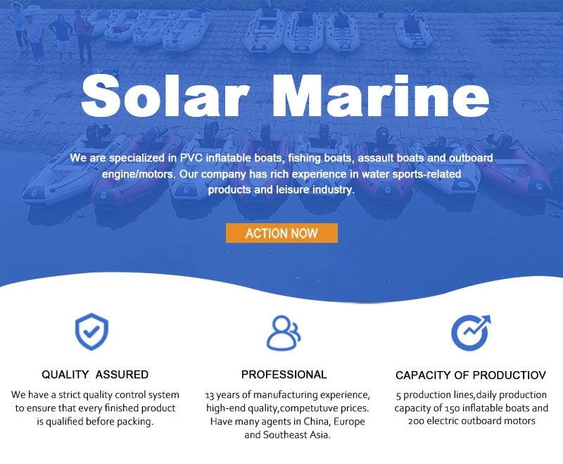 PVC Inflatable Fishing Boat Solarmarine 2M Single Person Racing Boats and Surfing Kayak Portable for Adult Outdoor Watersport