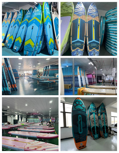 Free Delivery EU New Design Drop Stitch Inflatable Stand up Paddle Board 400lbs Capacity All Skill Levels All-Around SUP