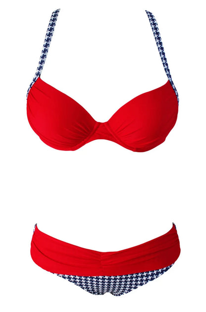Stripe Swimsuits Women 2021 Low Waist Bikini Set Push Up Two Piece Swimwear Women New Print Bathing Suit Female Brazilian Bikini