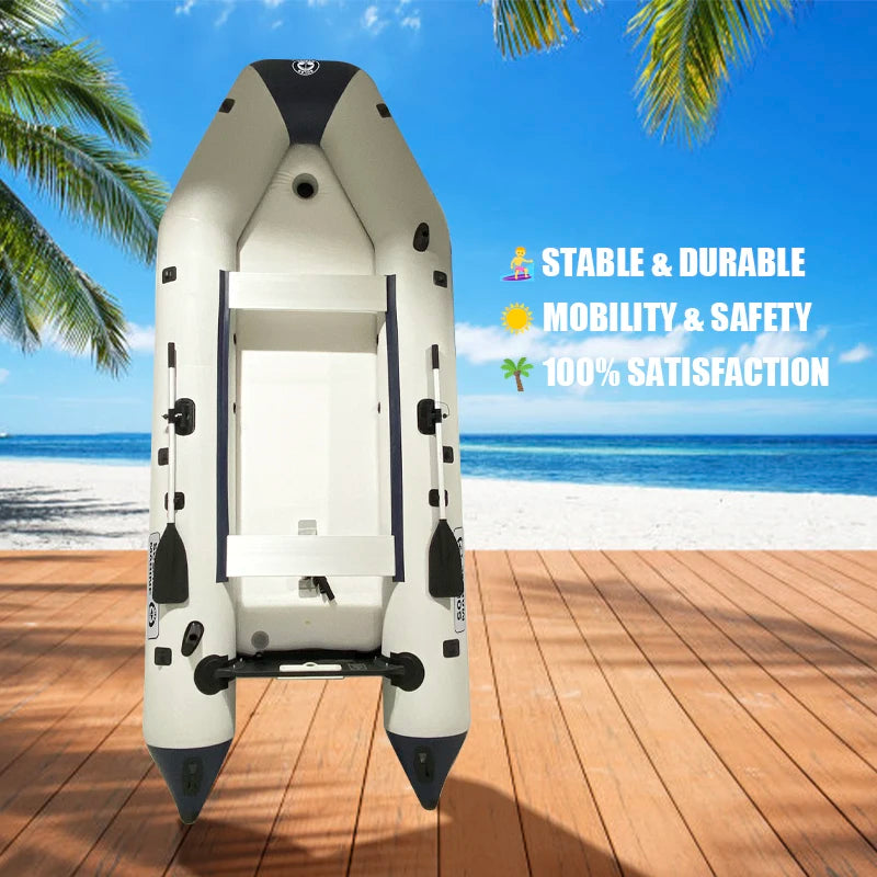 3.6 m MC360-3 6 Person Inflatable Luxury Yacht Rescue Assault Speed Fishing Boat 10.8 ft Air Deck Floor Thermal Welded Process